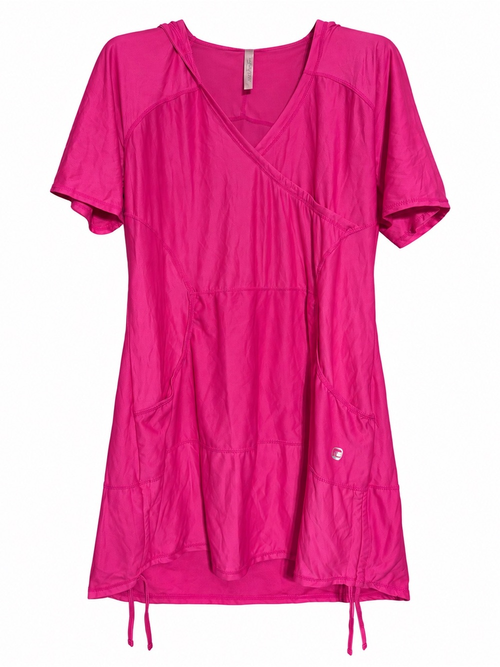Ina V-Neck Short Sleeve Tunic in Fuchsia